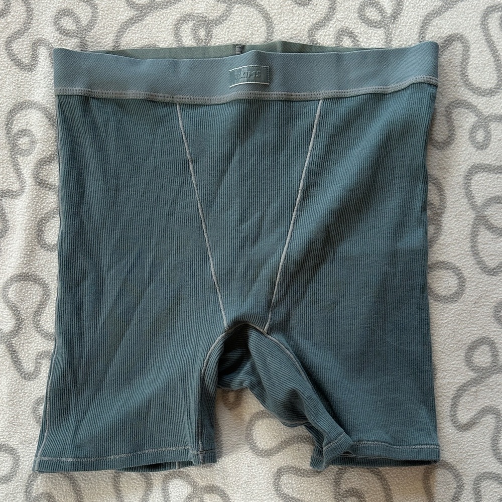 Skims Cotton Rib Boxer in Kyanite